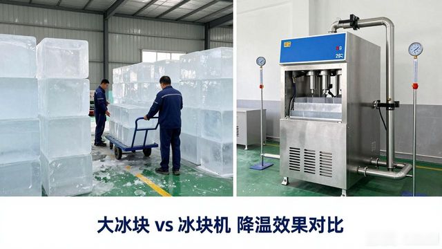 大冰块和冰块机哪个更划算_盐城车间防暑降温大冰块_车间大冰块降温效果怎么样